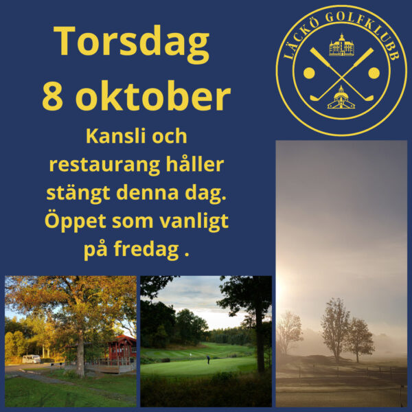 Stangt 8 oktober