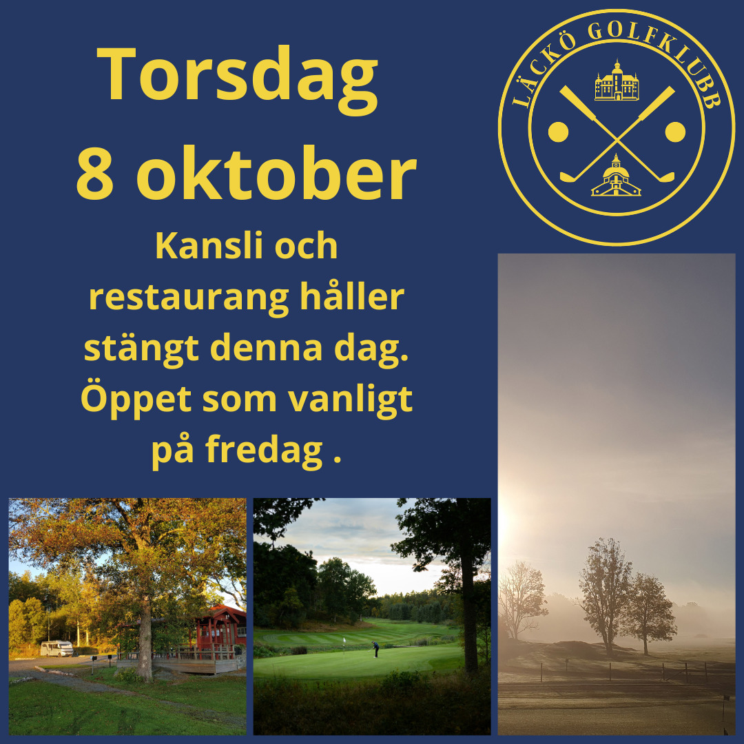 Stangt 8 oktober
